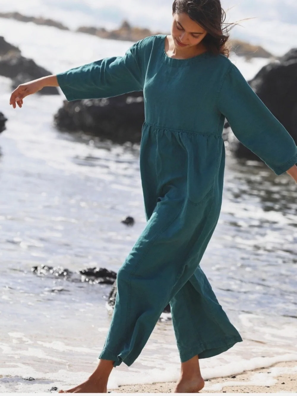 NWT Free People Pacific Coast Wide Leg Jumpsuit Size XS